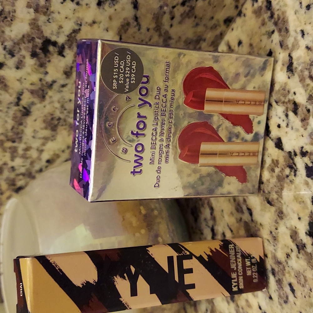 Kylie concealer and Becca mini lipstick
